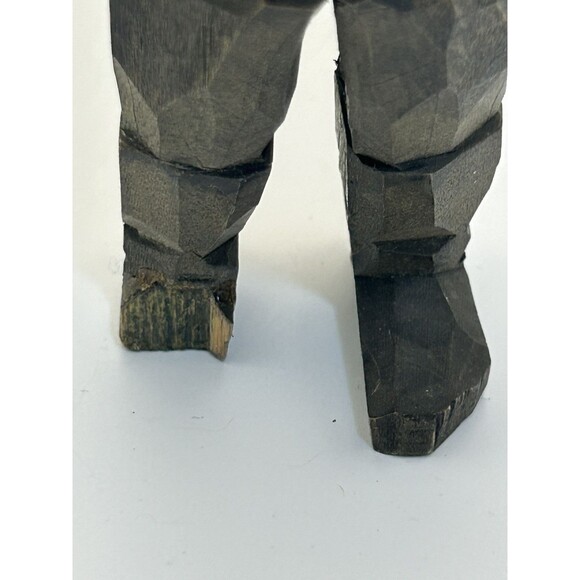 RARE Vintage Wood Carved Police Fireman Folk Art Denmark Figure Toy - READ - Picture 7 of 9